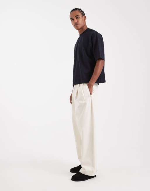 ASOS DESIGN – Circular Design Collection – Naturvita, kraftiga jeans med barrelben , 2 av 5
