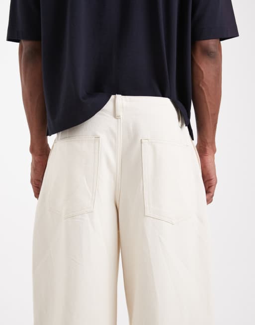 ASOS DESIGN – Circular Design Collection – Naturvita, kraftiga jeans med barrelben , 4 av 5
