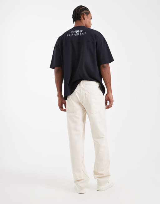 ASOS DESIGN – Circular Design Collection – Naturvita, kraftiga, raka jeans , 3 av 5