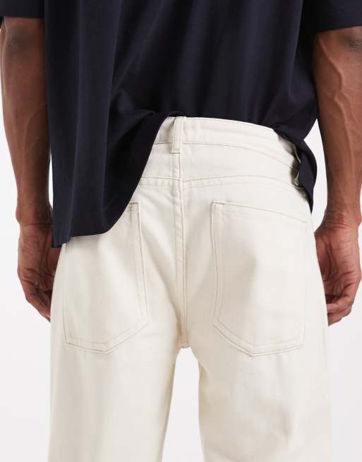 ASOS DESIGN – Circular Design Collection – Naturvita, kraftiga, raka jeans , 4 av 5
