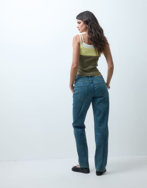 ASOS DESIGN – Circular Design Collection – Niebieskie jeansy o prostym kroju w stylu lat 90, 3 z 5