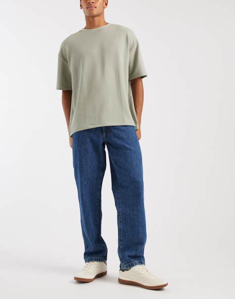 ASOS DESIGN – Circular Design Collection – Niebieskie jeansy o prostym kroju - view 1