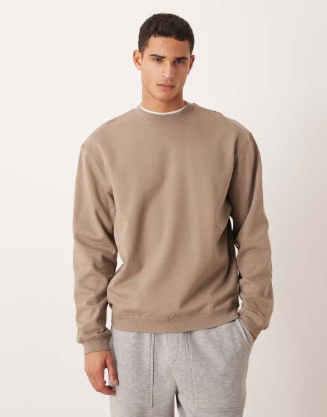 ASOS DESIGN – Circular Design Collection – Oversize-Sweatshirt aus schwerem Material in Braun, 400 m² - view 1