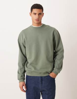 Circular Design Collection - Oversize-Sweatshirt in Grün, 400/m² Grün L