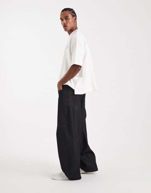 ASOS DESIGN - Circular Design Collection - Oversized baggy jeans van zware stof in indigo , 2 van 5