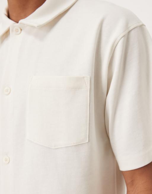 ASOS DESIGN - Circular Design Collection - Ruimvallend poloshirt van superzware stof in neutraal, 5 van 5