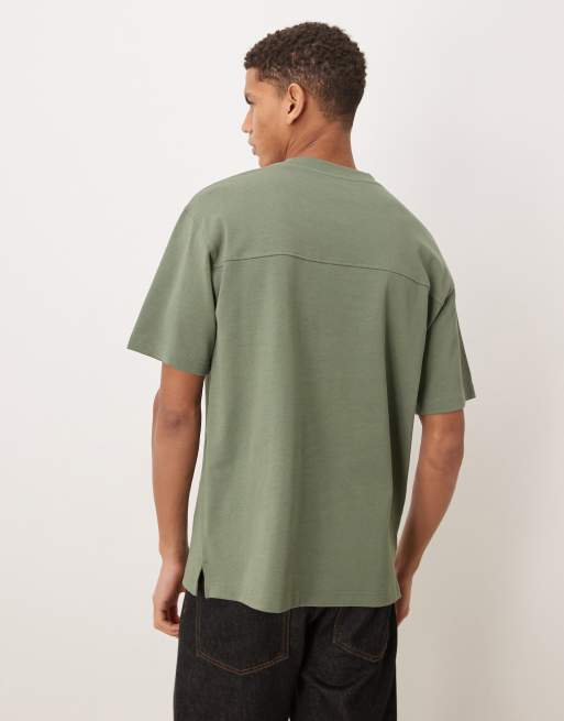 ASOS DESIGN - Circular Design Collection - Ruimvallend T-shirt van superzware stof in groen , 3 van 5