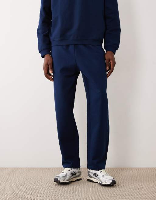 ASOS DESIGN – Circular Design Collection – Schwere Jogginghose in Marineblau mit geradem Bein, 400 g/m², 2 von 5