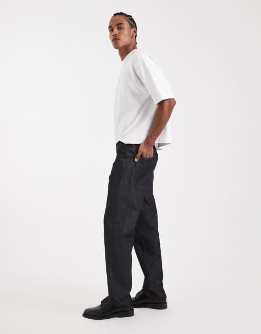 ASOS DESIGN Circular Design Collection – Schwere Straight Jeans in Indigoblau , 3 von 5