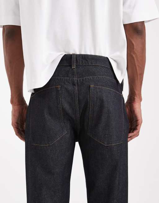 ASOS DESIGN Circular Design Collection – Schwere Straight Jeans in Indigoblau , 4 von 5