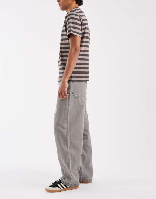 ASOS DESIGN Circular Design Collection set med lösa jeans i ljusgrå tvätt, 3 av 5