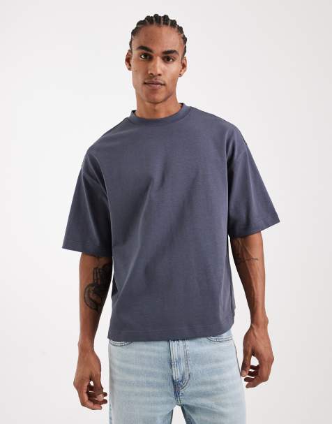 ASOS DESIGN Circular Design Collection super heavyweight boxy oversized t-shirt in navy - view 1