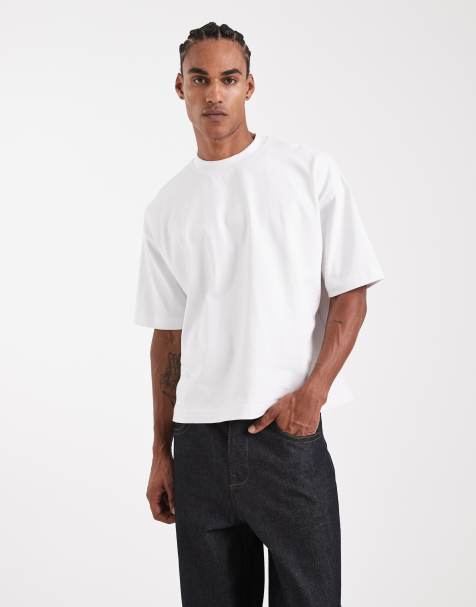ASOS DESIGN Circular Design Collection super heavyweight boxy oversized T-shirt in white - view 1