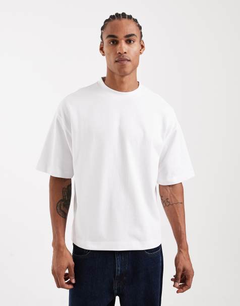 ASOS DESIGN Circular Design Collection super heavyweight boxy oversized t-shirt in white - view 1