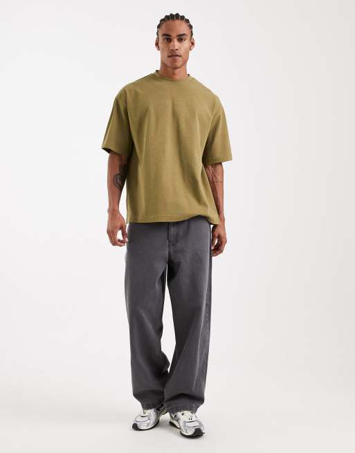 ASOS DESIGN Circular Design Collection super heavyweight oversized t-shirt in khaki, 2 of 5