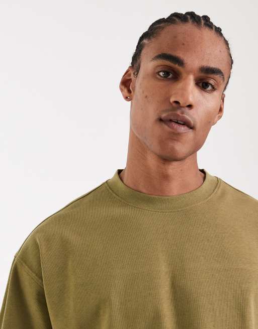 ASOS DESIGN Circular Design Collection super heavyweight oversized t-shirt in khaki, 5 of 5