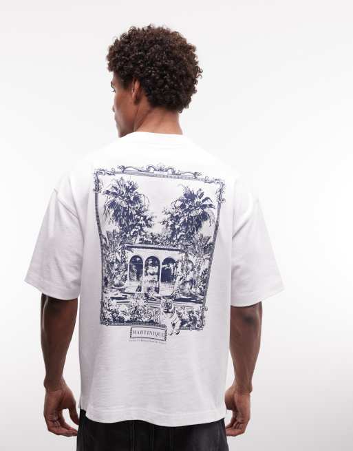 ASOS DESIGN Circular Design Collection super heavyweight oversized t-shirt with scenic back print in white, 2 of 5