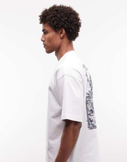 ASOS DESIGN Circular Design Collection super heavyweight oversized t-shirt with scenic back print in white, 4 of 5