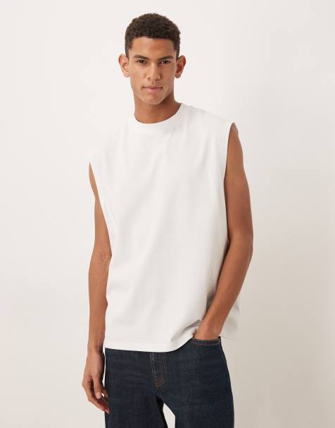 ASOS DESIGN Circular Design Collection super heavyweight oversized tank top in white - view 1