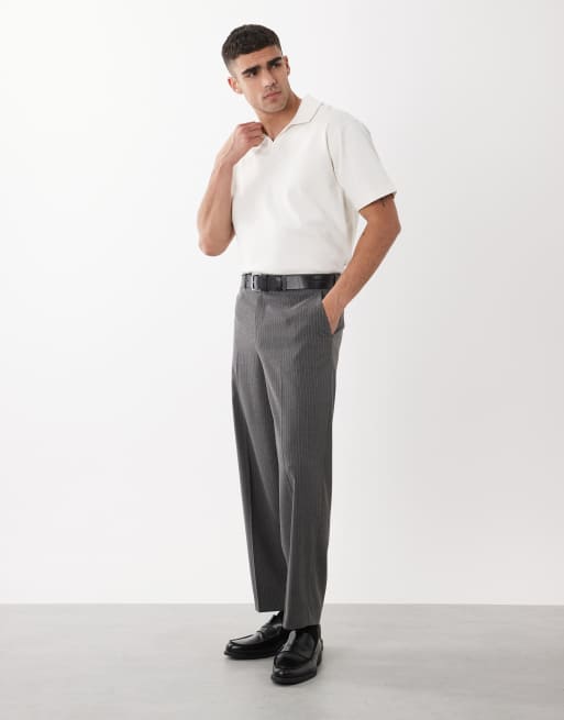 ASOS DESIGN Circular Design Collection super heavyweight relaxed revere polo in greige, 2 of 5