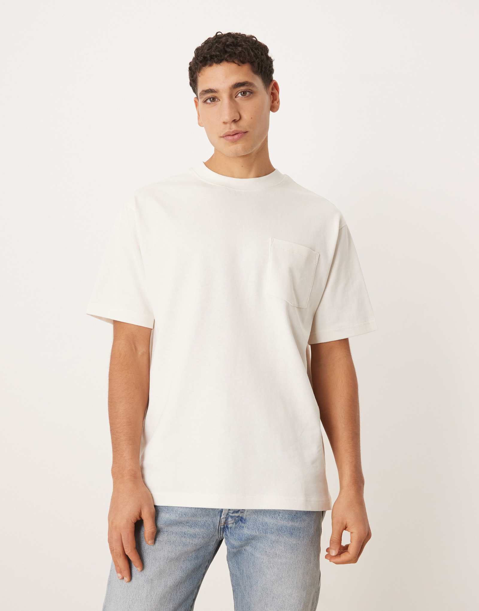 Футболка ASOS DESIGN Circular Design Collection в супертяжелом расслабленном стиле нейтрального цвета