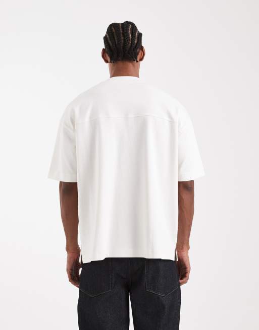 ASOS DESIGN - Circular Design Collection - Super zwaar oversized recht T-shirt in beige , 3 van 5