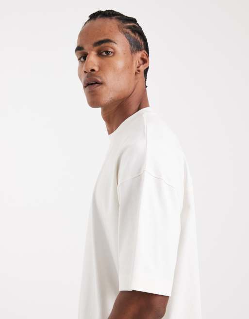ASOS DESIGN - Circular Design Collection - Super zwaar oversized recht T-shirt in beige , 4 van 5