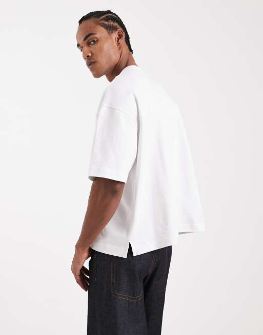 ASOS DESIGN – Circular Design Collection – Superschweres, kastiges Oversize-T-Shirt in Weiß , 3 von 5