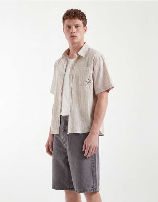 ASOS DESIGN – Circular Design Collection – Szare długie szorty jeansowe z efektem sprania, 5 z 5
