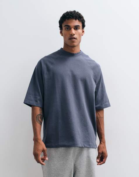 ASOS DESIGN - Circular Design Collection - T-shirt raglan oversize pesante blu navy - view 1