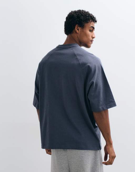 ASOS DESIGN - Circular Design Collection - T-shirt raglan ultra-épais oversize - Bleu marine, 4 de 5