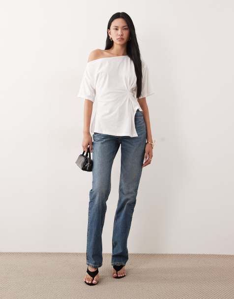 ASOS DESIGN Circular Design Collection Tall 90s straight jeans in authentic midwash
