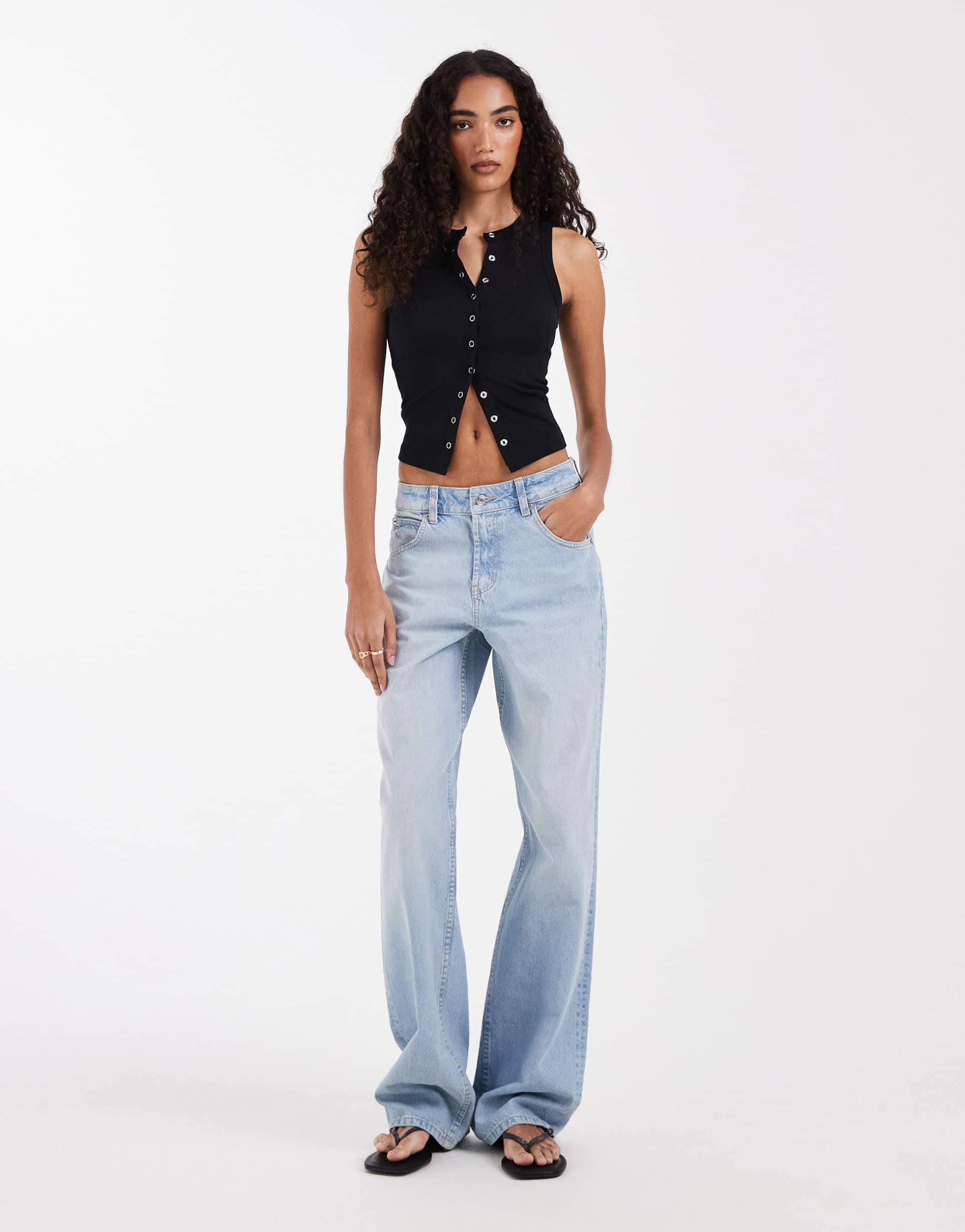 asos design circular design collection tall oversized baggy boyfriend jeans in soft light midwash