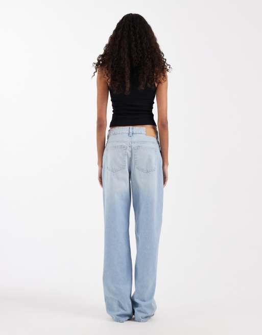 ASOS DESIGN Circular Design Collection Tall oversized baggy boyfriend jeans in soft light midwash, 2 of 5