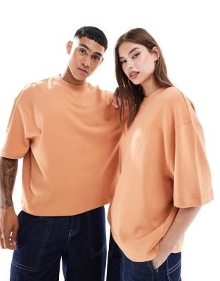 ASOS DESIGN - Circular Design Collection - Unisex-T-Shirt in Orange mit Oversize-Schnitt und Rundhalsausschnitt