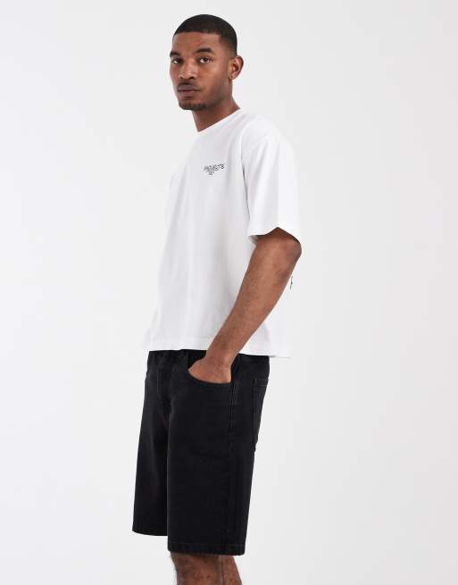 ASOS DESIGN - Circular Design Collection - Vasket sorte jorts i denim, 2 af 5