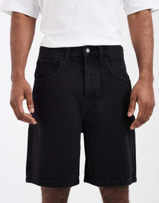 ASOS DESIGN - Circular Design Collection - Vasket sorte jorts i denim, 5 af 5