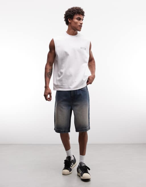 ASOS DESIGN – Circular Design Collection – Vitt, superkraftigt linne i oversize med tryck baktill, 2 av 5