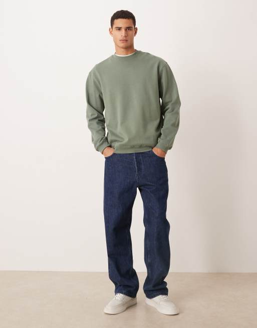 ASOS DESIGN – Circular Design Collection – Zielona bluza oversize o gramaturze 400/m², 2 z 5