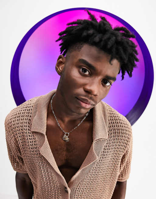 ASOS DESIGN – Circular Design – Goldfarbene Halskette mit 5 abnehmbaren Anhängern