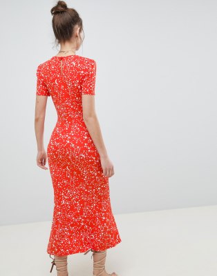 asos red long dress
