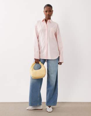 Asos Design Classic Cotton Shirt In Pink
