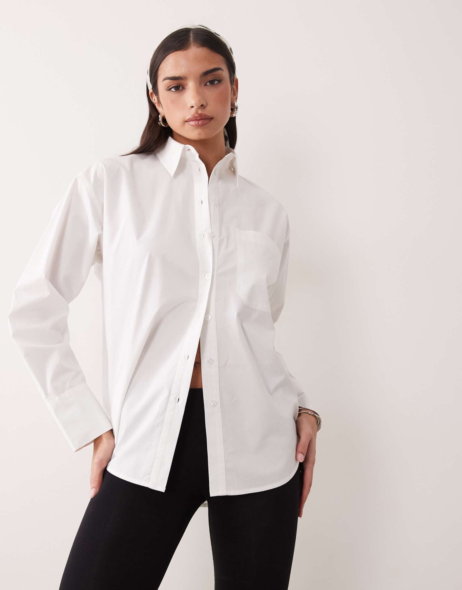 Женская рубашка ASOS Design классическая из хлопка, белая