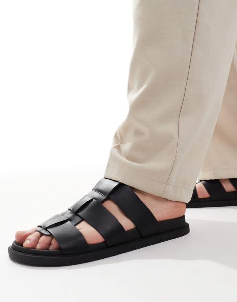 ASOS DESIGN – Classic – Czarne sandały z paskami - view 1