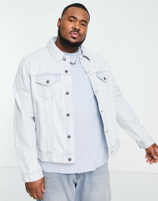ASOS DESIGN classic denim jacket in tinted 90s light wash, 4 of 4