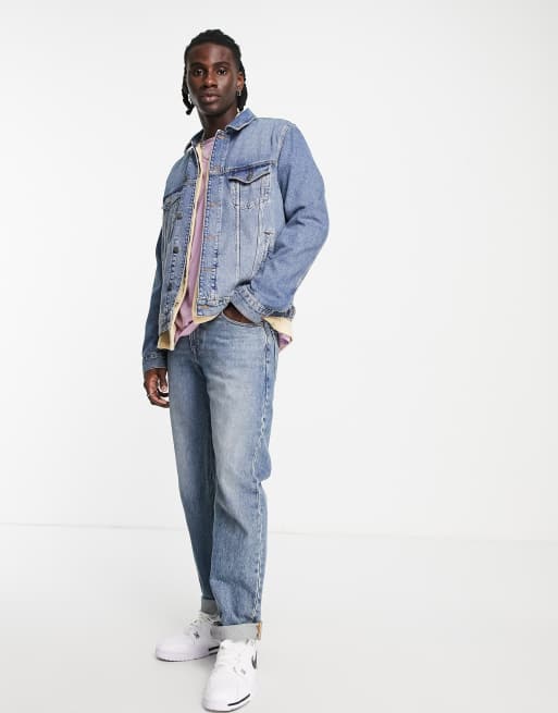 ASOS DESIGN classic denim jacket in tinted mid wash ASOS