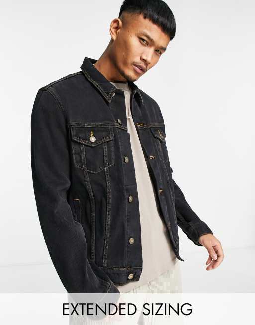 Black denim jacket designer sale