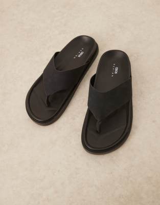 Asos Design Classic Flip Flops In Black