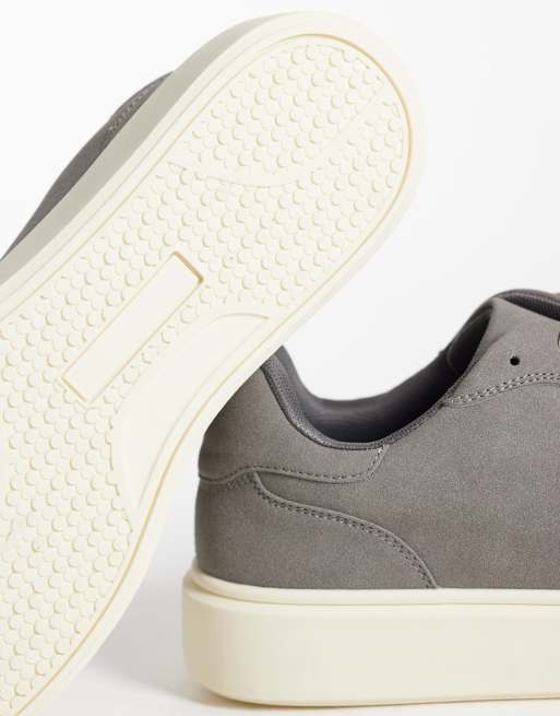 ASOS DESIGN classic lace up trainers in grey, 5 of 5