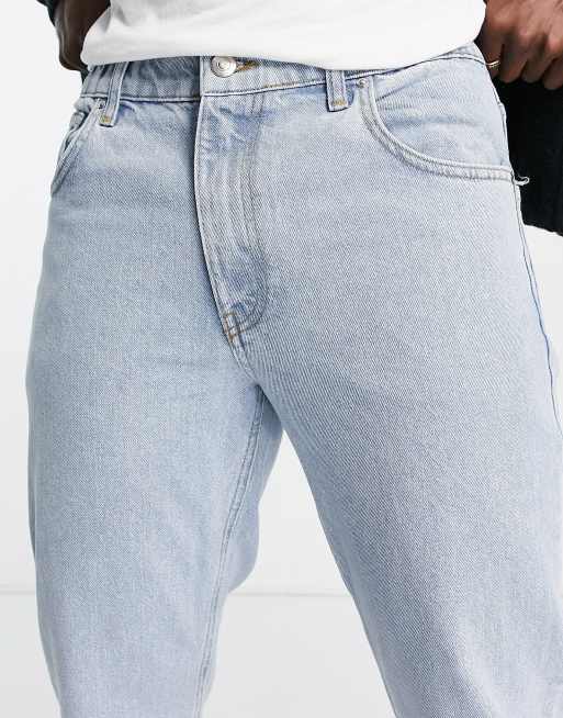 ASOS DESIGN – Classic – Ljusblå jeans utan stretch med elastisk midja, 4 av 4